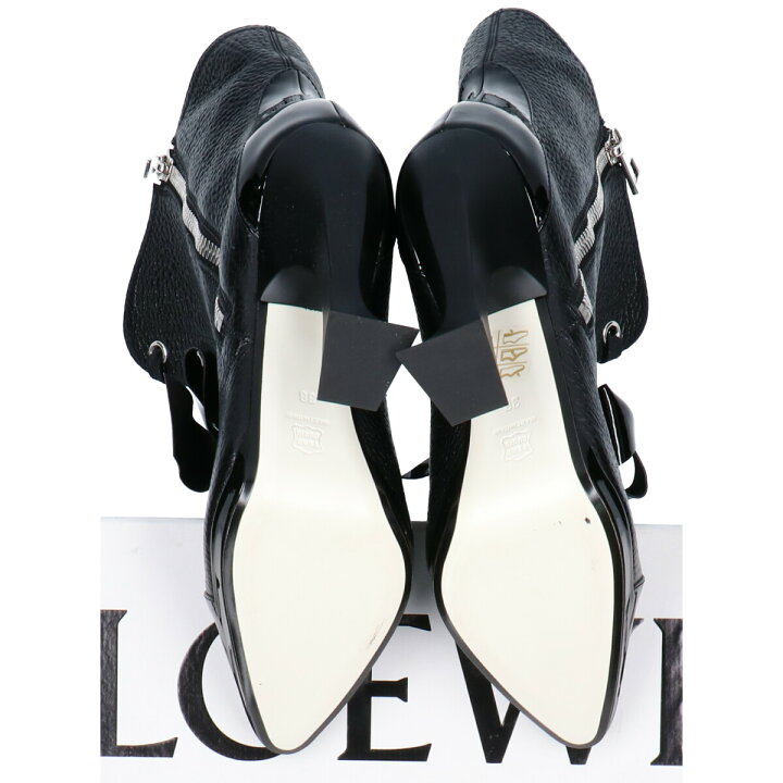 楽天市場】LOEWE ロエベ パテントレザーフロントリボン レースアップ 