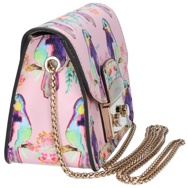 楽天市場 Furla フルラ カメリア水彩風 ミニメトロポリス チェーンバッグ ショルダーバッグ Toni Cameliaピンク系 レディース 中古 ブランドリサイクル エコスタイル