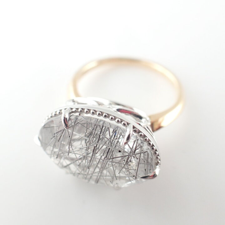 楽天市場】agete アガット K10YG/WG オーバル シルバールチルクォーツ  