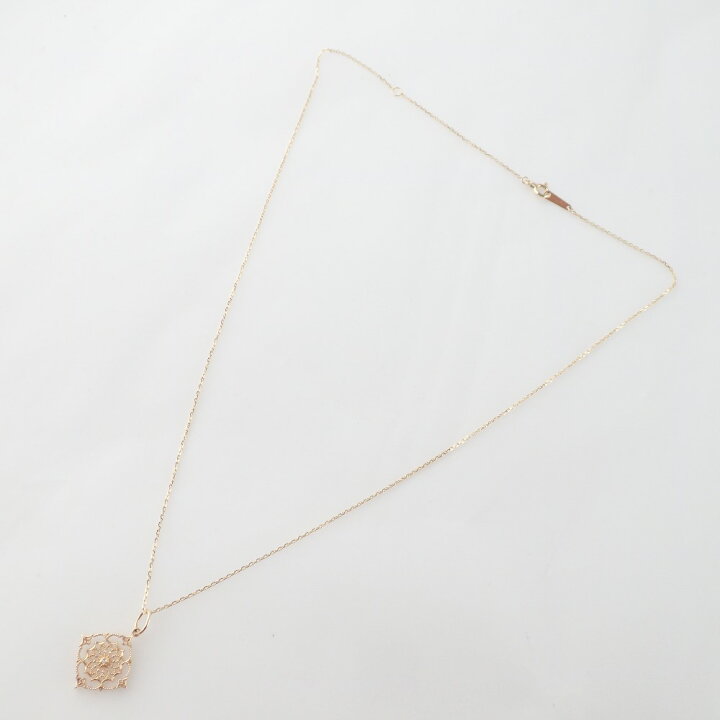 楽天市場】agete アガット 10153117084 K10YG ダイヤ 透かしチャーム  