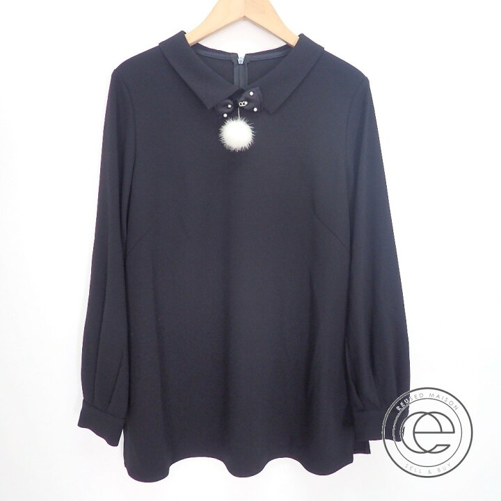 楽天市場】Rene ルネ 6741060 ファーポンポン・リボンコサージュ付 襟  