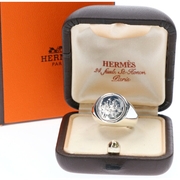 楽天市場】HERMES エルメス SV925 エクスリブリス カレッジリング 