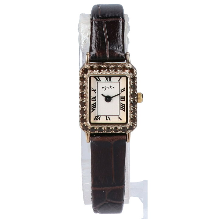 楽天市場】agete アガット 10161120003 44SQ スモーキークォーツベゼル  