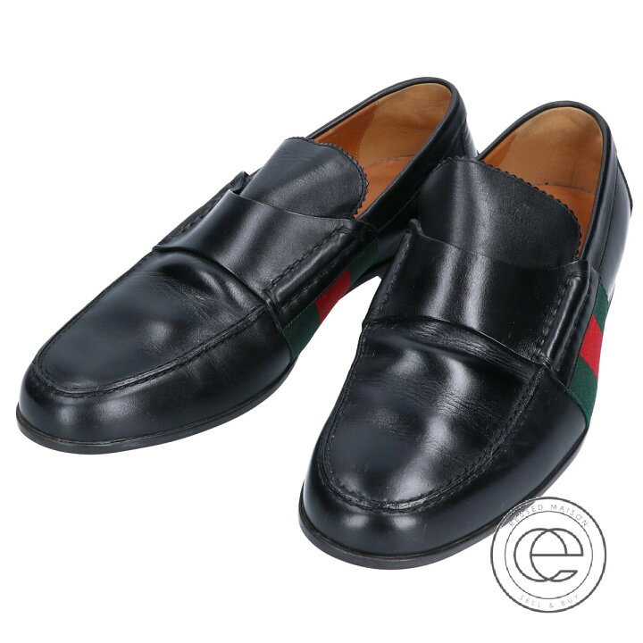 楽天市場】GUCCI グッチ 269670 ウェブ レザーローファー 7 1/2 