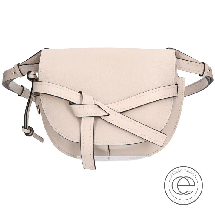 ロエベ ゲート デュアル ミニ ブルー ソフトグレインカーフ ショルダー  