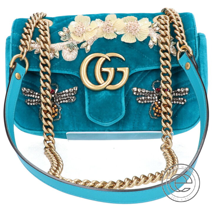楽天市場】GUCCI グッチ 446744 GGマーモント キルティングベルベット 
