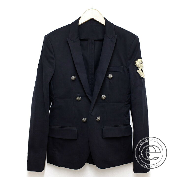 楽天市場】BALMAIN バルマン 【国内正規☆】コットン混 シルバーロゴ釦 