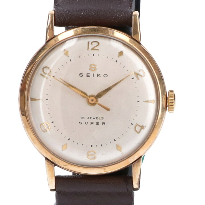 楽天市場】SEIKO セイコー 15 JEWELS SUPER レザーベルト 手巻き 