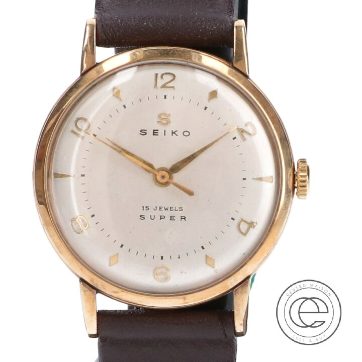 楽天市場】SEIKO セイコー 15 JEWELS SUPER レザーベルト 手巻き  