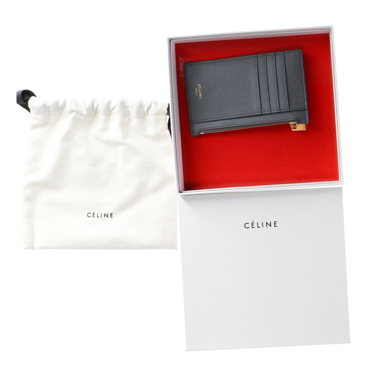 楽天市場】CELINE セリーヌ コンパクト ジップドカードホルダー / グレ  