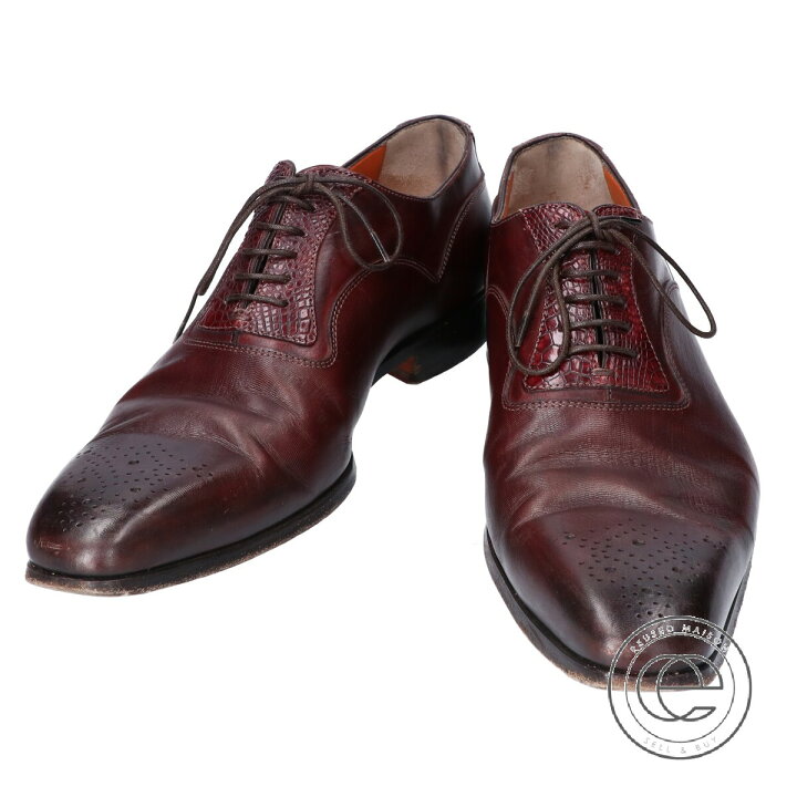 楽天市場】SANTONI サントーニ 13708 レザーメダリオントゥ シューズ 6 