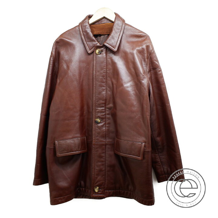 ロエベレザージャケットコートmarron LOEWE