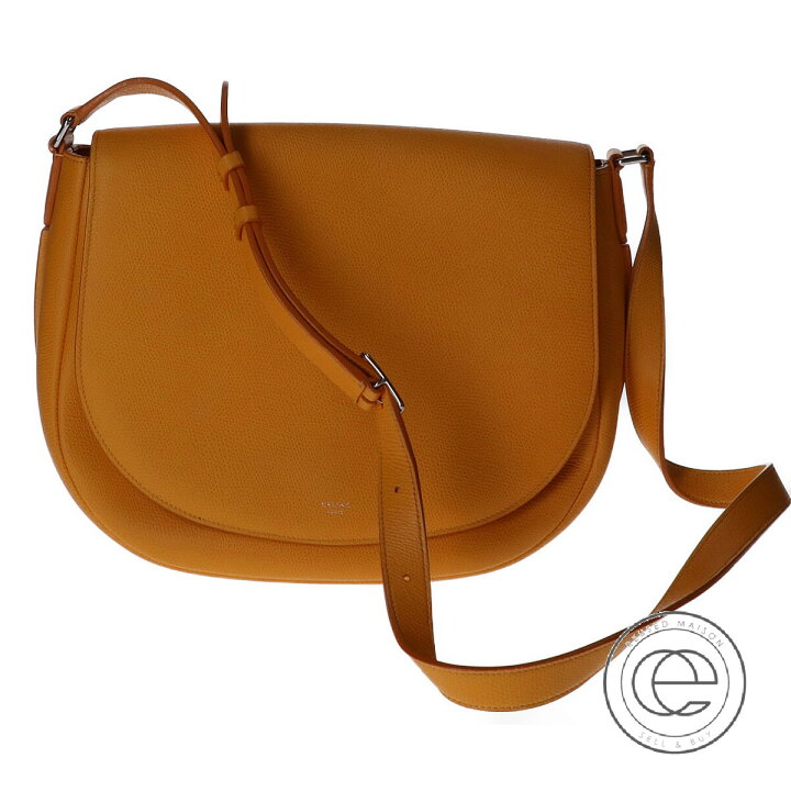 楽天市場】CELINE セリーヌ レザー フラップ ショルダーバッグ 
