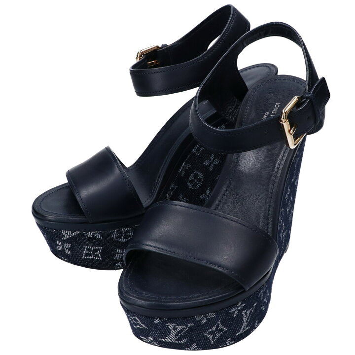 楽天市場】LOUIS VUITTON ルイ・ヴィトン Waterfall Wedge Sandals  