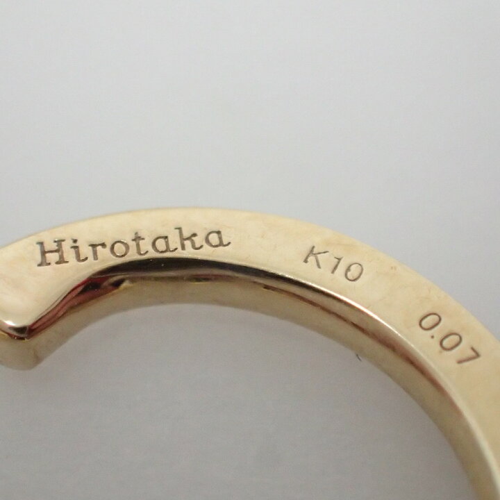 楽天市場】Hirotaka ヒロタカ GS07KDF K10YG/ダイヤモンド0.07ct 