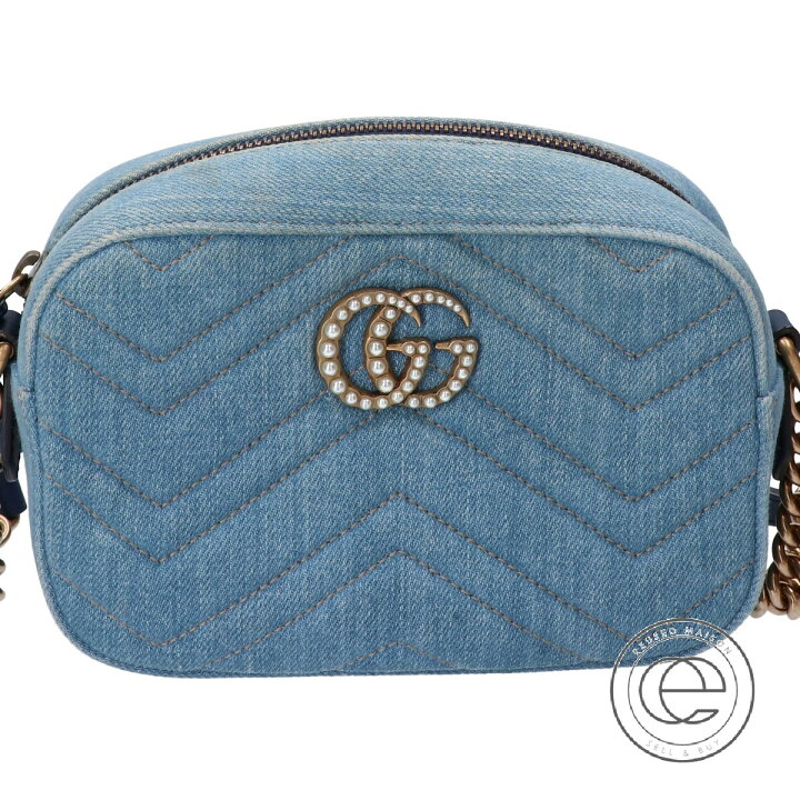 GUCCI グッチ MINI デニム チェーンバッグ ショルダーバッグ バッグ 