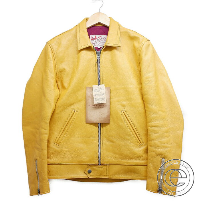 アディクト AD-01 キップレザー センタージップ レザージャケット 40  