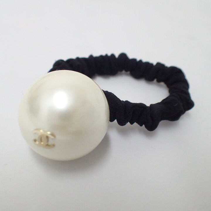 楽天市場】CHANEL シャネル 13S ココマーク付ビッグパール シュシュ  