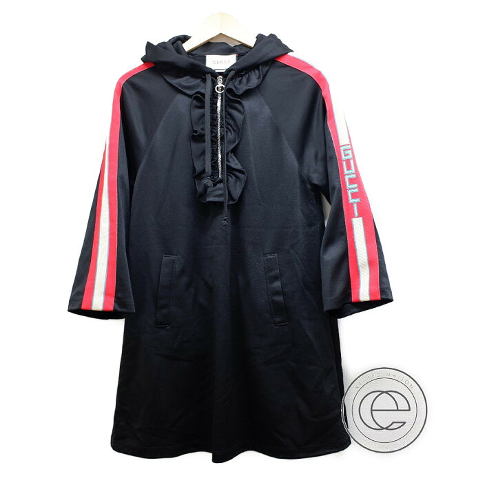 現行 GUCCI グッチ ハーフジップワンピース 長袖 XS~S相当 タグ付  