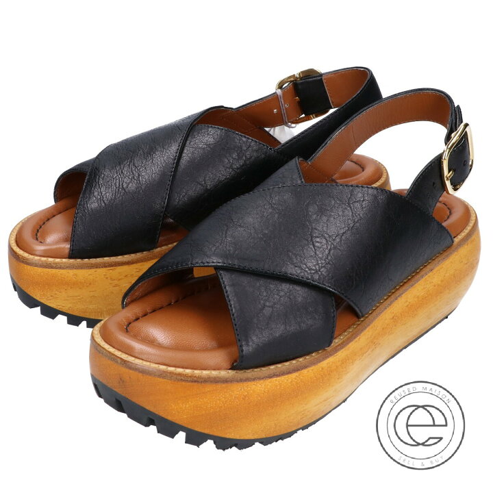 楽天市場】MARNI マルニ ZPMS000306 LA704 00N99 SANDALS WEDGE  