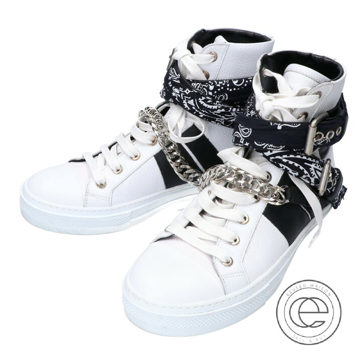 楽天市場】AMIRI アミリ MSSUB-LTHWHB SUNSET BANDANA SNEAKER サン 