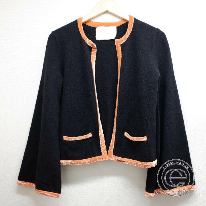 楽天市場】MYLAN マイラン カシミヤ混 ベルスリーブ ベロアパイピング  