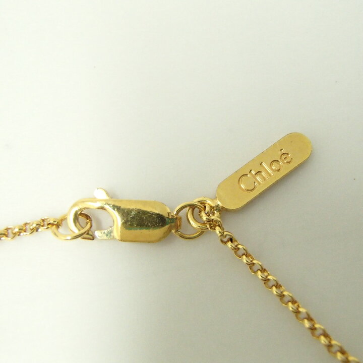 楽天市場】CHLOE クロエ E イニシャルチャーム ネックレス イエロー 