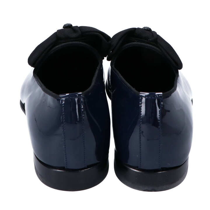 新品】VERSACE ネイビー レザー ローファー