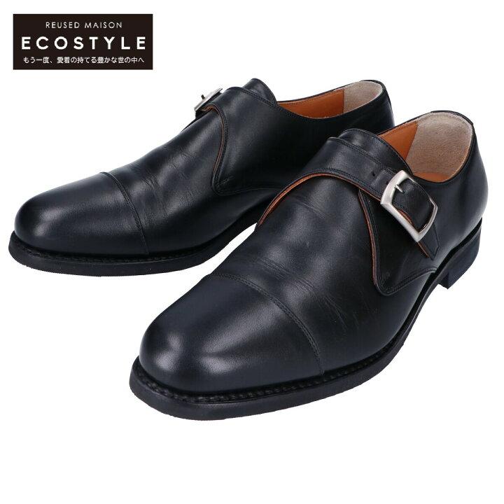 一度使用 25.5cm スコッチグレイン シングルモンクストラップ∕2927