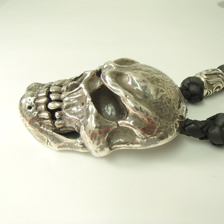 楽天市場】BIGTWIN ビッグツイン スカル レザー チョーカー（首飾り  