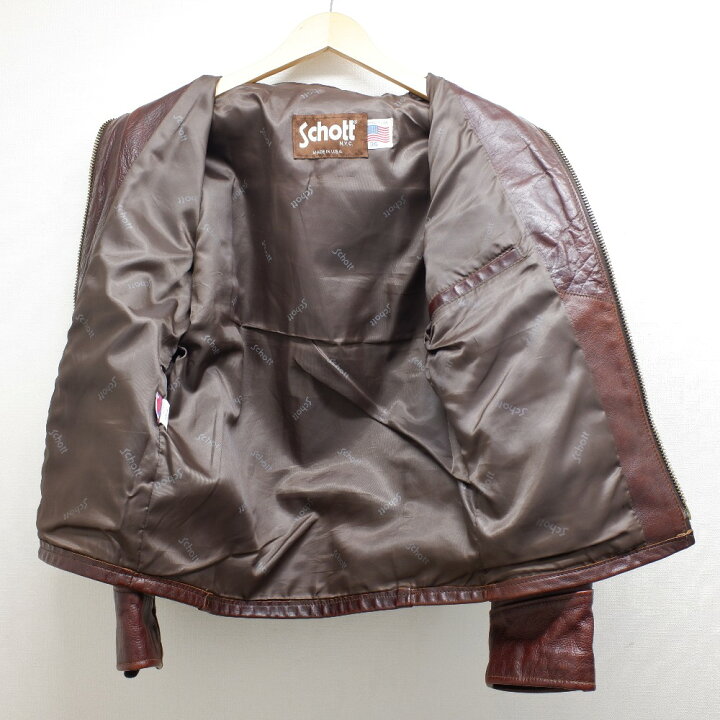 楽天市場】SCHOTT ショット 659 襟付 レザーシングルライダース 