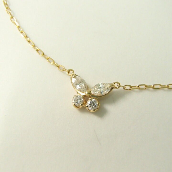 楽天市場】AVARON アヴァロン K18YG/ダイヤモンド 0.18ct バタフライ 