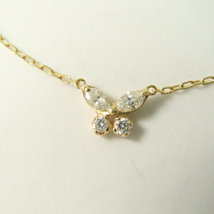 楽天市場】AVARON アヴァロン K18YG/ダイヤモンド 0.18ct バタフライ 