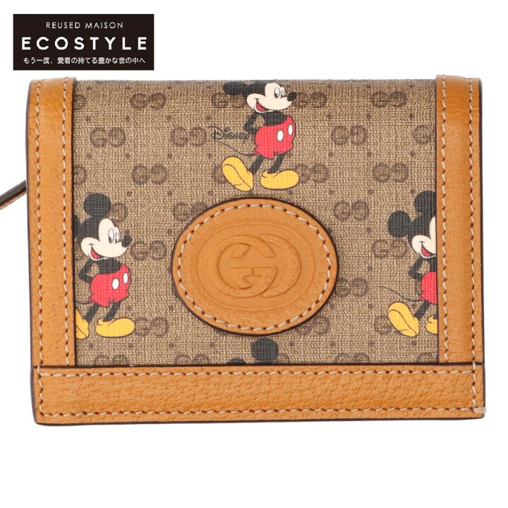 楽天市場】グッチ GUCCI 財布 二つ折り ミニ財布 DISNEY x GUCCI ｜二  