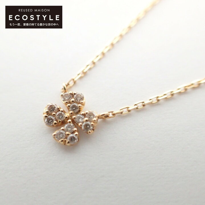 楽天市場】agete アガット クローバー ダイヤモンド ネックレス 0.05ct  