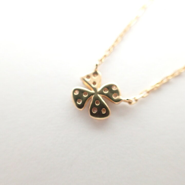 楽天市場】agete アガット クローバー ダイヤモンド ネックレス 0.05ct  