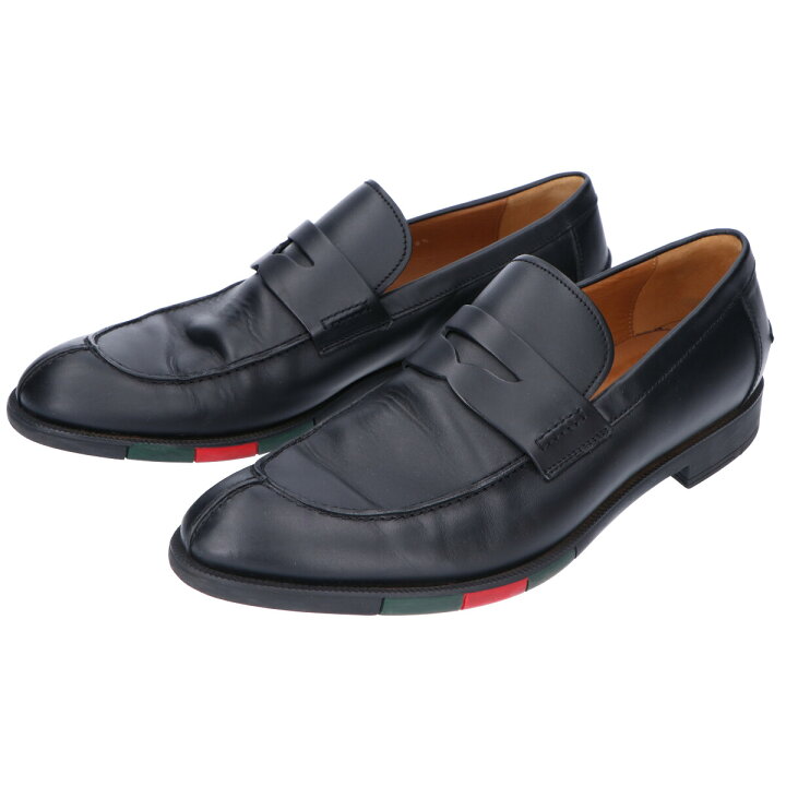 楽天市場】GUCCI グッチ 295117 ウェブソール レザーコインローファー  