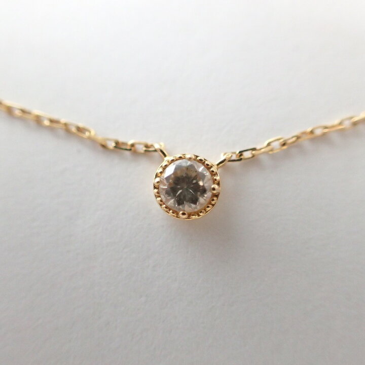 楽天市場】agete アガット 1Pダイヤモンド ネックレス 0.07ct K18 