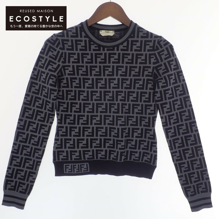 FENDI フェンディ ボーダー柄 FZY754 A60P 2018年製 ボトルネック  