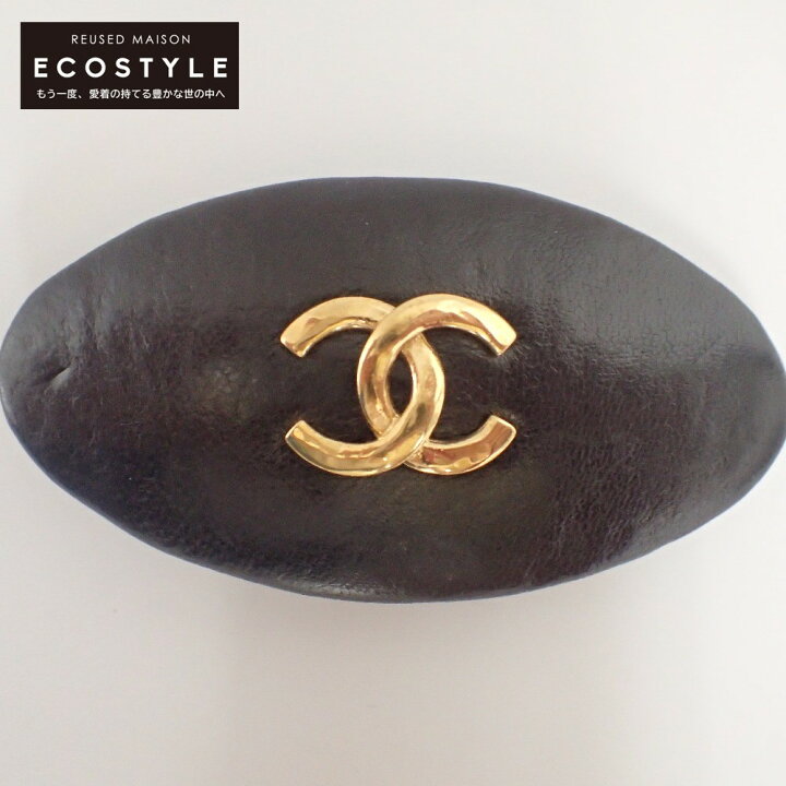 楽天市場】CHANEL シャネル ココマーク 楕円 レザーバレッタ ヘア  