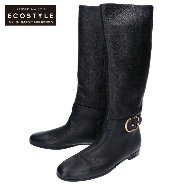 楽天市場】GUCCI グッチ 270205 GG金具 レザーロングブーツ シューズ 