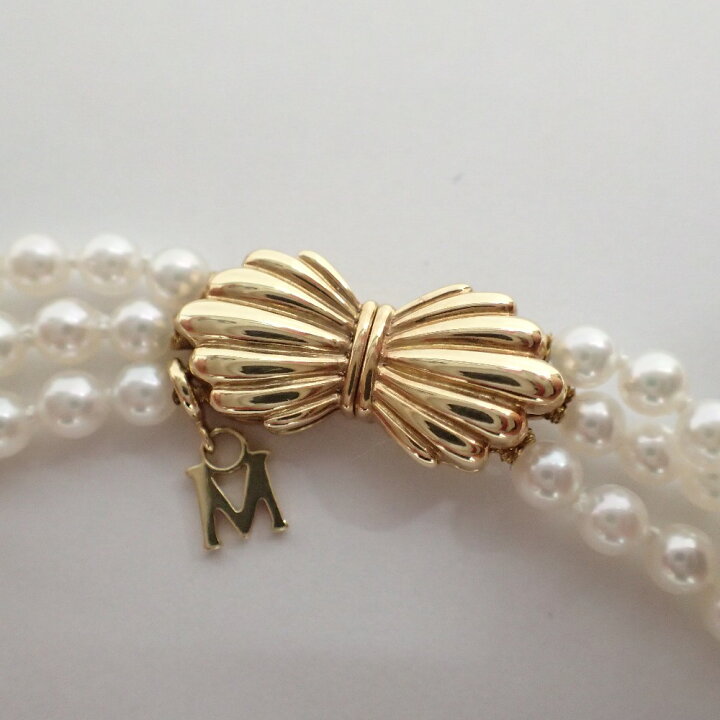 楽天市場】MIKIMOTO ミキモト 留め具K18 4mm 3連パール ネックレス 
