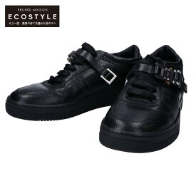 1017 ALYX 9SM アリクス BUCKLE LOW TRAINER バックル レザーローカットスニーカー シューズ 38 ブラック 【中古】