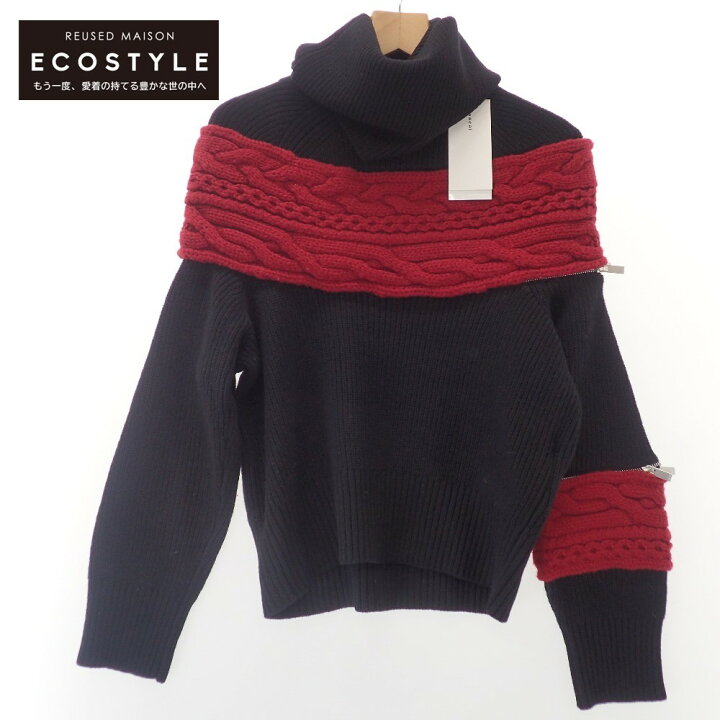 楽天市場】sacai サカイ 19-04775 コントラストパネル ニットセーター  
