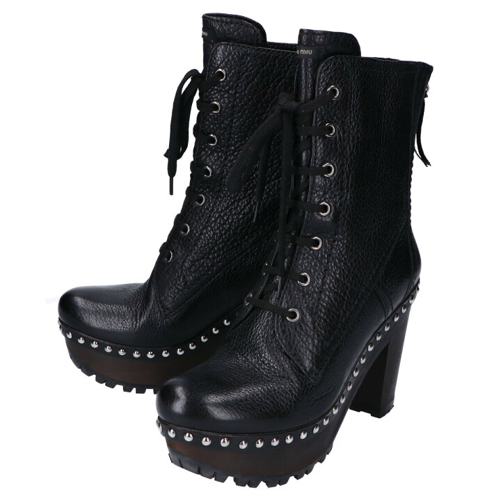 楽天市場】MIUMIU ミュウミュウ 5Z7794 シボ革 スタッズ  