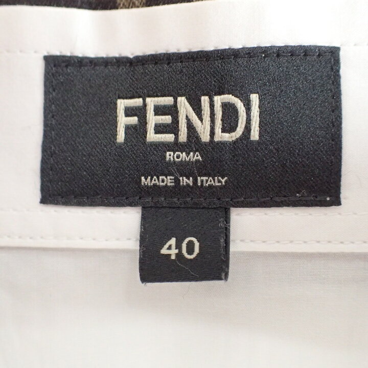 楽天市場】FENDI フェンディ 国内正規 FS0751 A4S6 襟シルク/ズッカ柄 