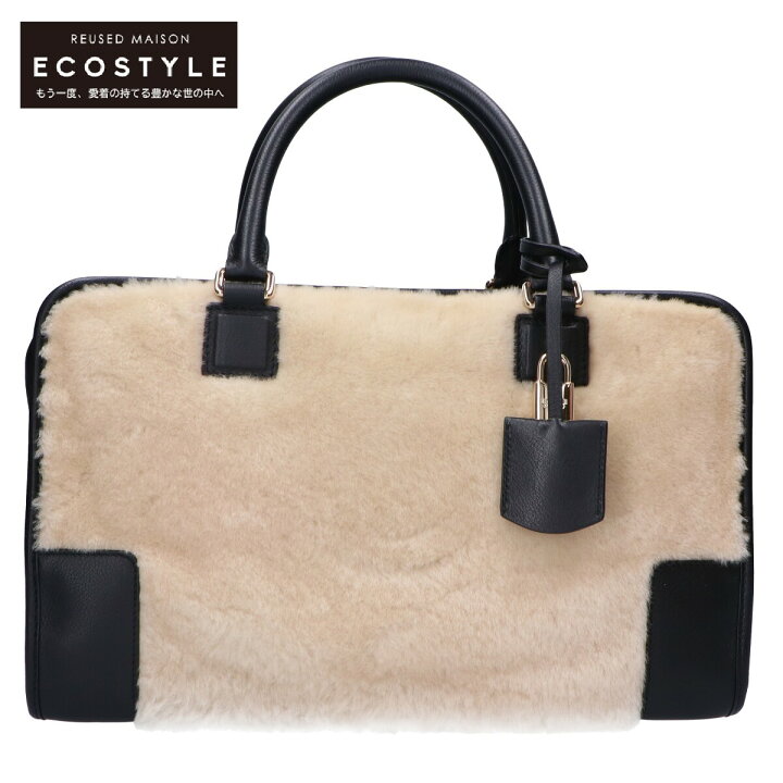 楽天市場】LOEWE ロエベ アマソナ36 レザー/ムートン ハンドバッグ  