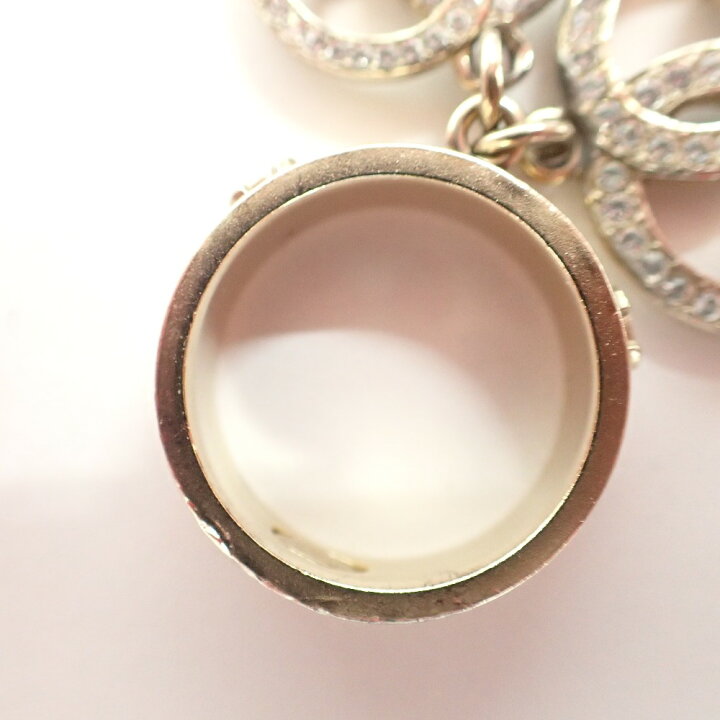 楽天市場】CHANEL シャネル 09C ラインストーン ココマーク スウィング  