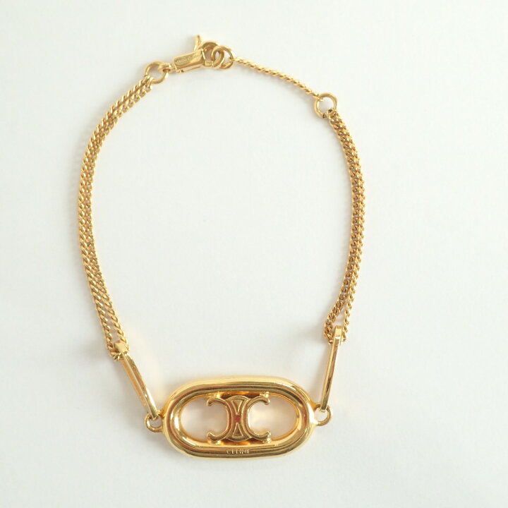 極美品!!セリーヌ CELINE ブレスレット マイヨン トリオンフ カフ  
