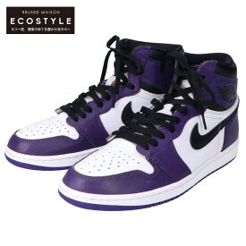 NIKE ナイキ 555088-500 AIR JORDAN 1 RETRO HIGH OG エアジョーダン1レトロハイOG スニーカー シューズ US10 COURT PURPLE/BLACK-WHITE メンズ 【中古】